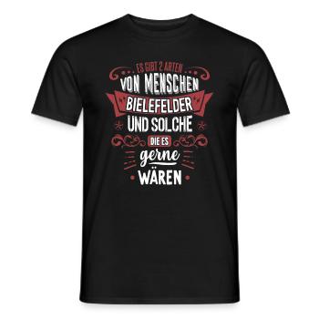 Es gibt 2 Arten von Menschen Bielefeld - Männer T-Shirt - Schwarz - Vorne - AI Model Male 178 light (178cm)