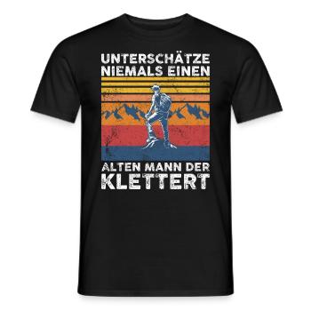 Geschenk Kletterer Boulderer klettern bouldern - Männer T-Shirt - Schwarz - Vorne - AI Model Male 178 light (178cm)