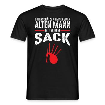 Dudelsack Schottland Männer Geschenk - Männer T-Shirt - Schwarz - Vorne - AI Model Male 178 light (178cm)