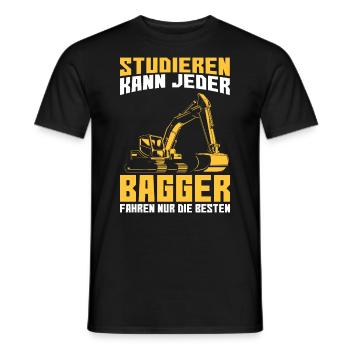 Baggerfahrer Bagger Spruch - Männer T-Shirt - Schwarz - Vorne - AI Model Male 178 light (178cm)