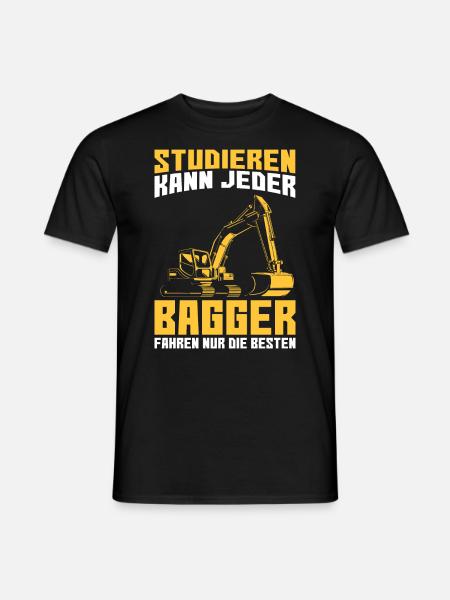 Baggerfahrer Bagger Spruch - Männer T-Shirt - Schwarz