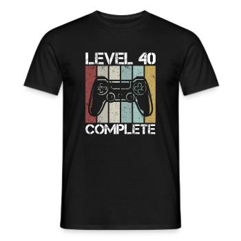 Level 40 complete - Men's T-Shirt - black - Front - AI Model Male 178 light (178cm)