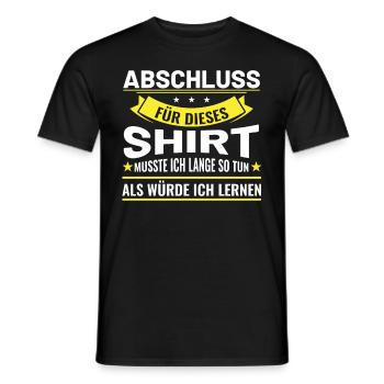 Abschluss Schulabschluss Schule Abitur - Männer T-Shirt - Schwarz - Vorne - AI Model Male 178 light (178cm)