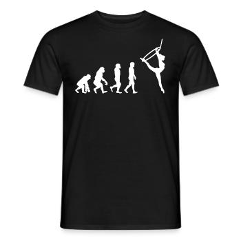 Aerial Hoop Lyra Circus Acrobatics Evolution - Men's T-Shirt - black - Front - AI Model Male 178 light (178cm)