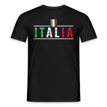 2021 Italien Fußball Trikot Italia - Männer T-Shirt - Schwarz - Vorne - AI Model Male 178 light (178cm)