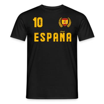 Spanien Spanier Trikot Retro Vintage Fußball - Männer T-Shirt - Schwarz - Vorne - AI Model Male 178 light (178cm)