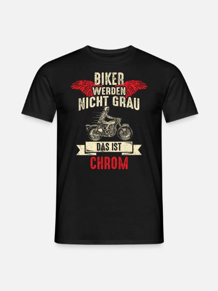 Biker Motorrad Motorradfahrer Geburtstag Retro - Männer T-Shirt - Schwarz