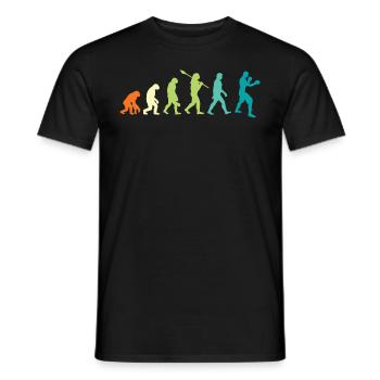 Boxen Boxer Retro Evolution - Männer T-Shirt - Schwarz - Vorne - AI Model Male 178 light (178cm)