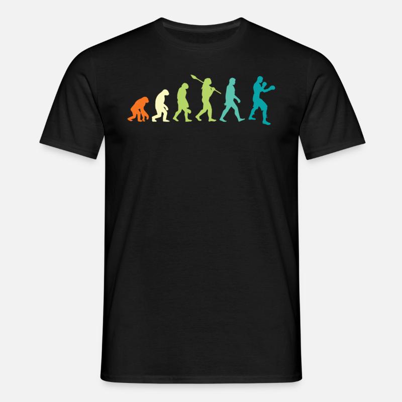 Boxen Boxer Retro Evolution - Männer T-Shirt - Schwarz