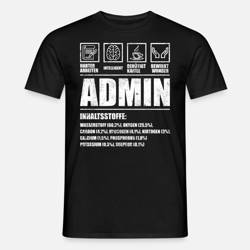 Lustiges Admin Administrator Design - Männer T-Shirt - Schwarz