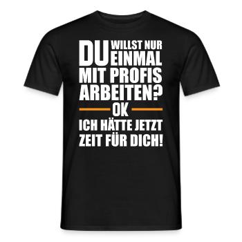 Bauleiter Spruch | Handwerker Bauarbeiter - Männer T-Shirt - Schwarz - Vorne - AI Model Male 178 light (178cm)