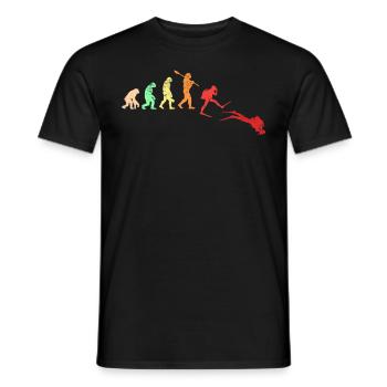 Tauchen Taucher Retro Vintage Evolution - Männer T-Shirt - Schwarz - Vorne - AI Model Male 178 light (178cm)