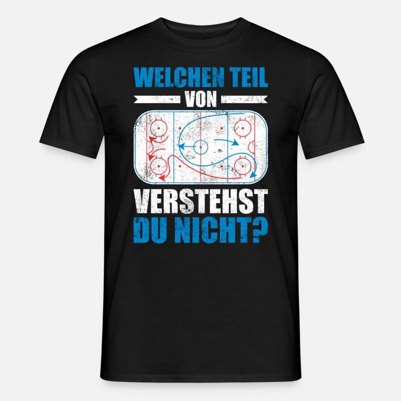 Eishockey Spruch Vintage Geschenk - Männer T-Shirt - Schwarz