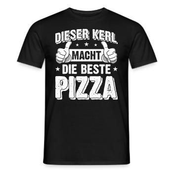 Pizzabäcker - Männer T-Shirt - Schwarz - Vorne - AI Model Male 178 light (178cm)
