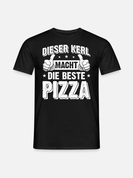 Pizzabäcker - Männer T-Shirt - Schwarz
