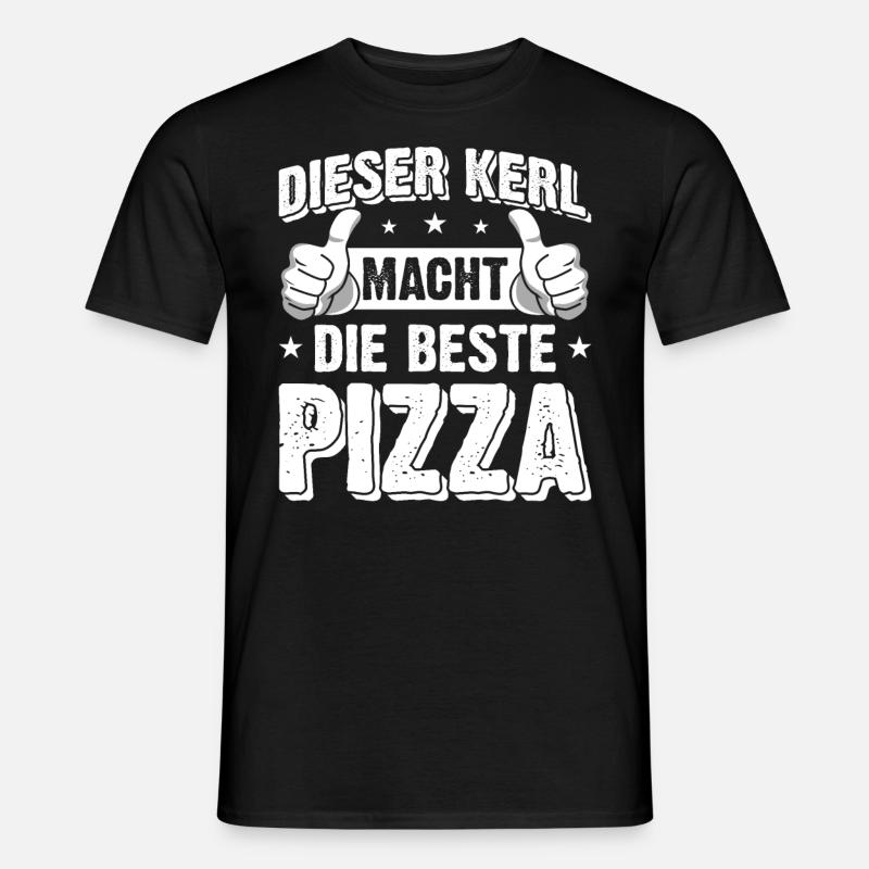 Pizzabäcker - Männer T-Shirt - Schwarz