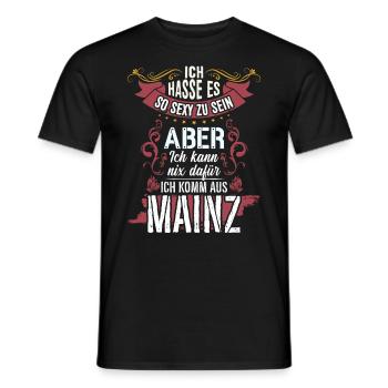 Ich hasse es so sexy zu sein #Mainz - Männer T-Shirt - Schwarz - Vorne - AI Model Male 178 light (178cm)