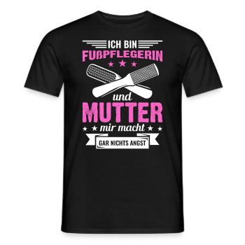 Fußpflegerin Podologin Mama Mutter Muttertag - Männer T-Shirt - Schwarz - Vorne - AI Model Male 178 light (178cm)