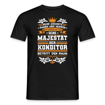 Konditor Spruch - Männer T-Shirt - Schwarz - Vorne - AI Model Male 178 light (178cm)