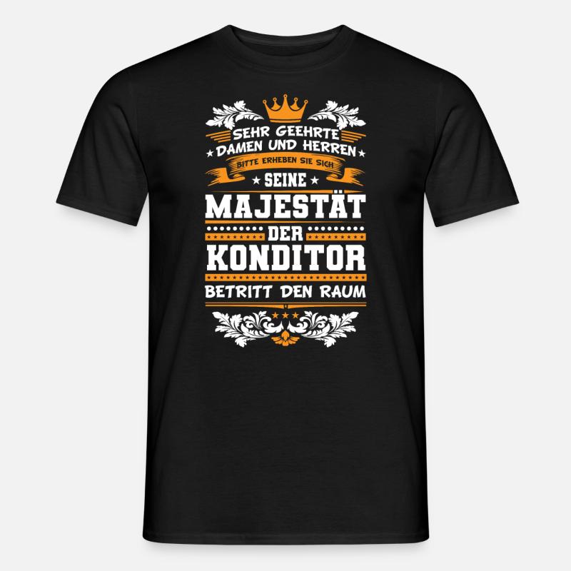 Konditor Spruch - Männer T-Shirt - Schwarz