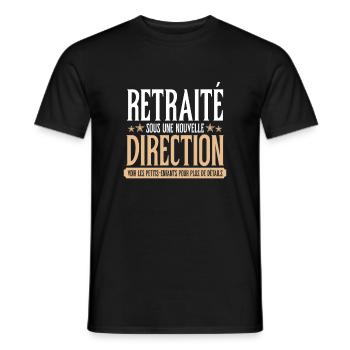 Nouvelle direction à la retraite Petits-enfants - Männer T-Shirt - Schwarz - Vorne - AI Model Male 178 light (178cm)