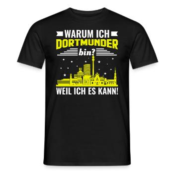Lustiges Dortmund Dortmunder Sprüche Geschenk - Männer T-Shirt - Schwarz - Vorne - AI Model Male 178 light (178cm)