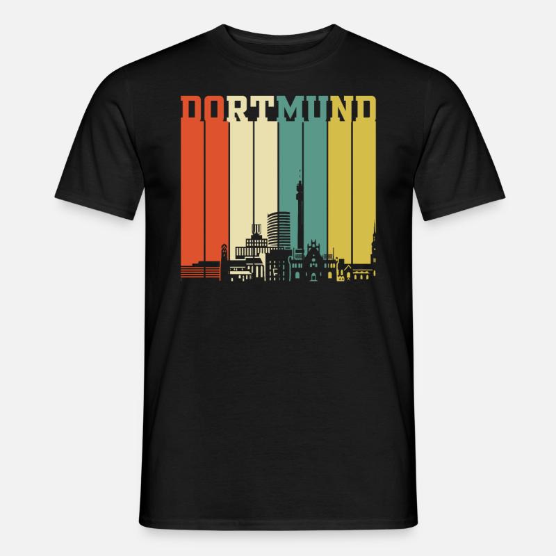 Dortmund Retro - Männer T-Shirt - Schwarz