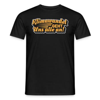 Klimawandel geht uns alle an! - Männer T-Shirt - Schwarz - Vorne - AI Model Male 178 light (178cm)