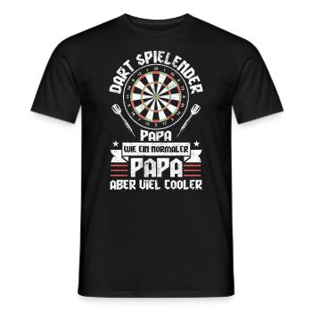 Darts Dart Papa Vater Vatertag Geschenk - Männer T-Shirt - Schwarz - Vorne - AI Model Male 178 light (178cm)