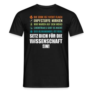 Klimawandel Wissenschaft Umweltschutz Klima - Männer T-Shirt - Schwarz - Vorne - AI Model Male 178 light (178cm)