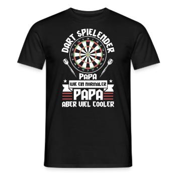 Darts Dart Papa Vater Vatertagsgeschenk - Männer T-Shirt - Schwarz - Vorne - AI Model Male 178 light (178cm)