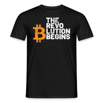 Bitcoin Blockchain Crypto Kryptowährung Geld - Männer T-Shirt - Schwarz - Vorne - AI Model Male 178 light (178cm)