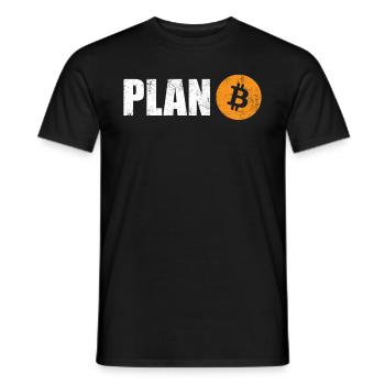 Plan Bitcoin - Männer T-Shirt - Schwarz - Vorne - AI Model Male 178 light (178cm)