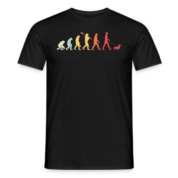 Dackel Evolution Retro - Männer T-Shirt - Schwarz - Vorne - AI Model Male 178 light (178cm)