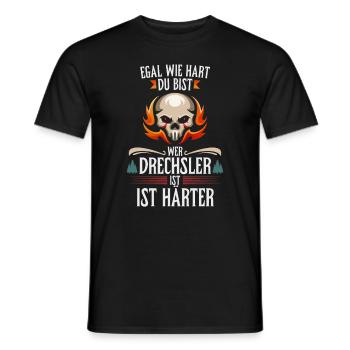 Drechsler Tischler Drechseln Drechselbank - Männer T-Shirt - Schwarz - Vorne - AI Model Male 178 light (178cm)