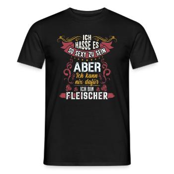 Fleischer Fleisch - Männer T-Shirt - Schwarz - Vorne - AI Model Male 178 light (178cm)