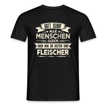 Fleischer Fleisch - Männer T-Shirt - Schwarz - Vorne - AI Model Male 178 light (178cm)