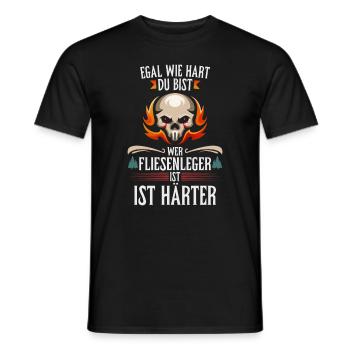Fliesenleger Fliesen - Männer T-Shirt - Schwarz - Vorne - AI Model Male 178 light (178cm)