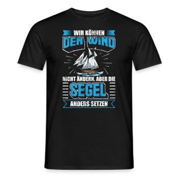 Segelboot Segel Segeln Segler - Männer T-Shirt - Schwarz - Vorne - AI Model Male 178 light (178cm)