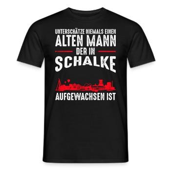Gelsenkirchen Schalke Männer Spruch - Männer T-Shirt - Schwarz - Vorne - AI Model Male 178 light (178cm)