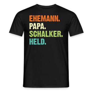Gelsenkirchen Schalke Papa Vater Vatertag Geschenk - Männer T-Shirt - Schwarz - Vorne - AI Model Male 178 light (178cm)