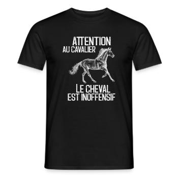 Méfiez-vous du cheval cheval - Männer T-Shirt - Schwarz - Vorne - AI Model Male 178 light (178cm)