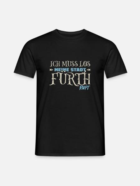 Muss los Fürth ruft Fürther - Männer T-Shirt - Schwarz