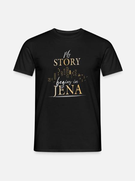 My story begins in Jena Jenar - Männer T-Shirt - Schwarz