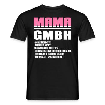 Mama GmbH Mutter Muttertag Geschenk - Männer T-Shirt - Schwarz - Vorne - AI Model Male 178 light (178cm)