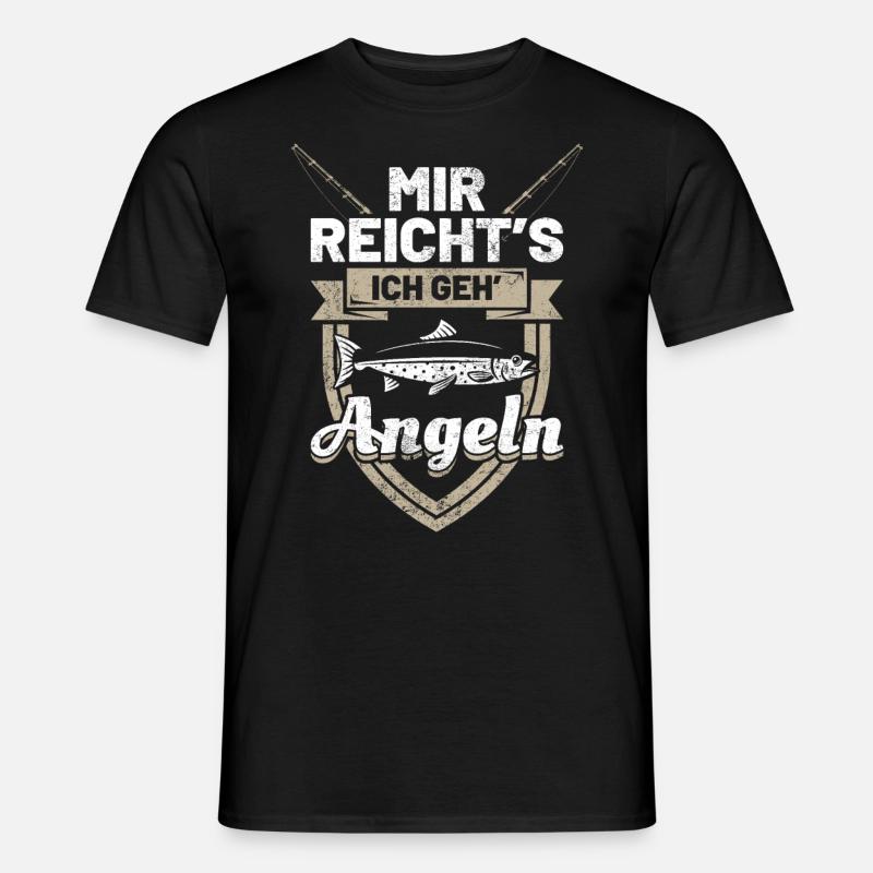 Angler - Männer T-Shirt - Schwarz
