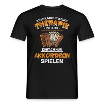 Ziehharmonika Akkordeon - Männer T-Shirt - Schwarz - Vorne - AI Model Male 178 light (178cm)