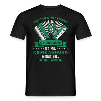 Steirische Ziehharmonika - Männer T-Shirt - Schwarz - Vorne - AI Model Male 178 light (178cm)