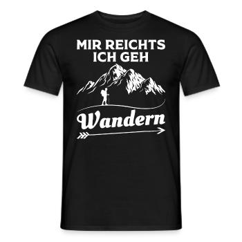 Wandern | Mir reichts ich geh wandern Wander Shirt - Männer T-Shirt - Schwarz - Vorne - AI Model Male 178 light (178cm)