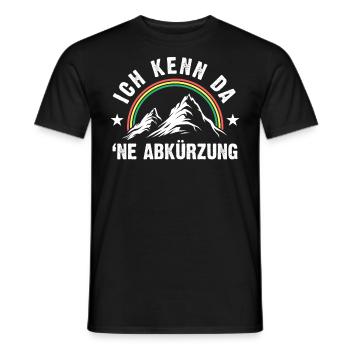 Wandern | Ich kenn da ne Abkürzung - Männer T-Shirt - Schwarz - Vorne - AI Model Male 178 light (178cm)